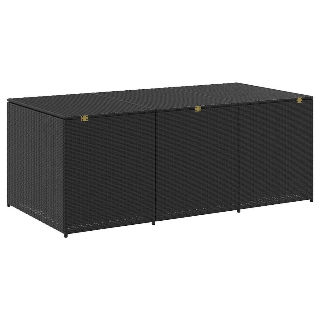 Vrtna kutija za pohranu od poliratana 180 x 90 x 70 cm crna