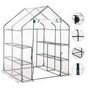 Staklenik s 8 polica 143 x 143 x 195 cm