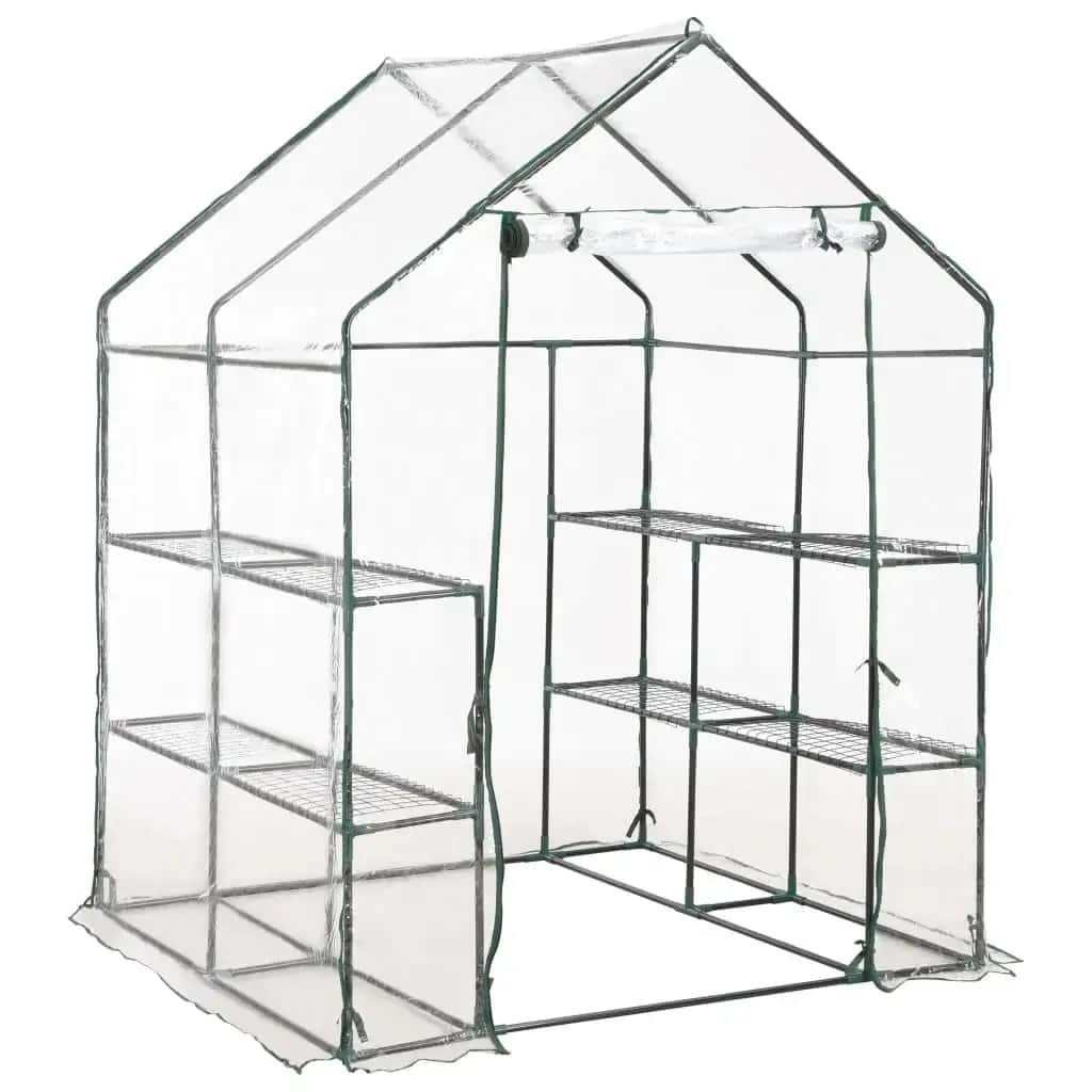 Staklenik s 8 polica 143 x 143 x 195 cm