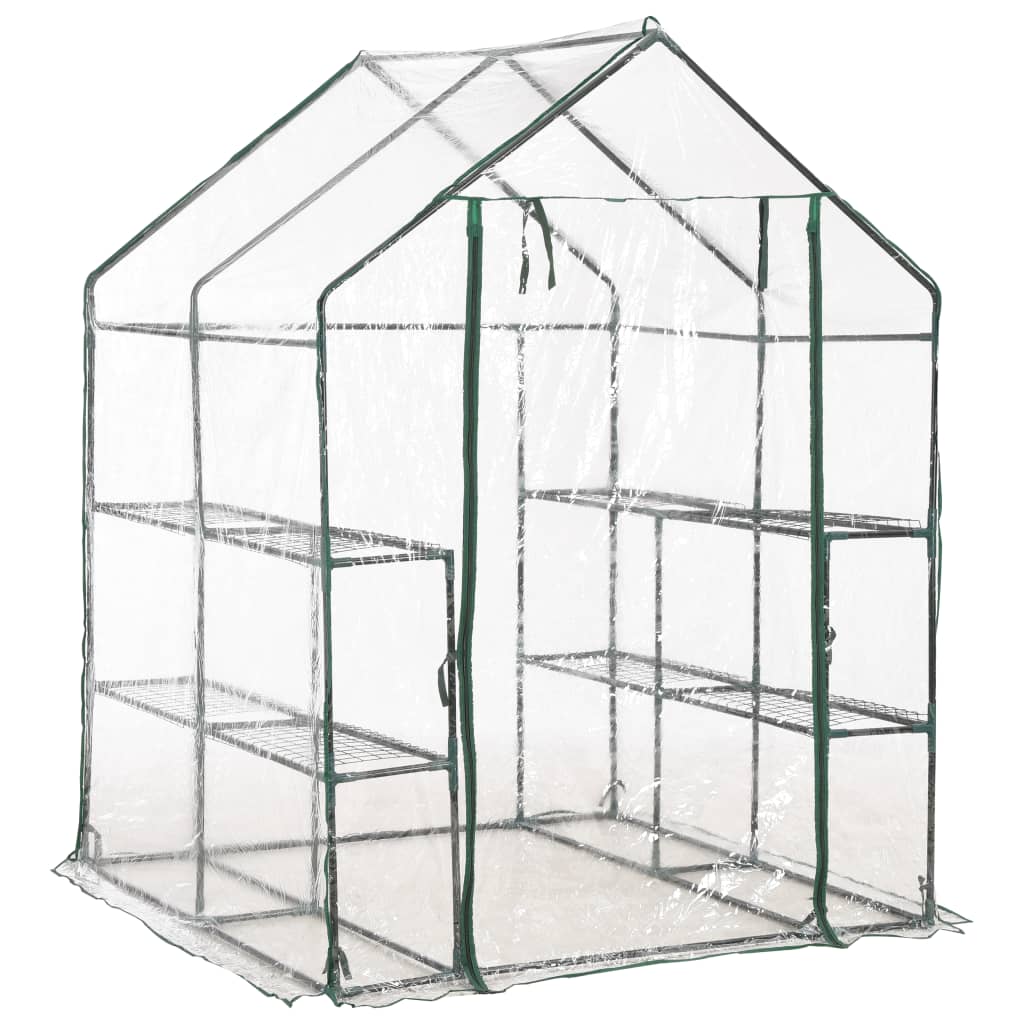 Staklenik s 8 polica 143 x 143 x 195 cm