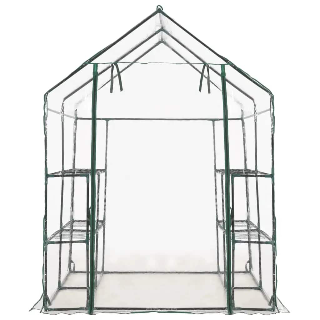 Staklenik s 8 polica 143 x 143 x 195 cm