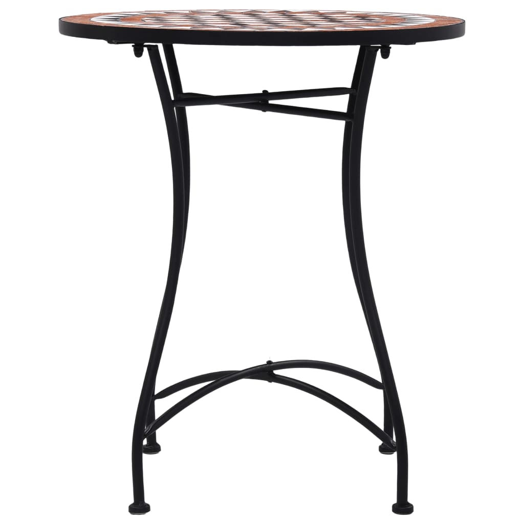 Bistro stolić s mozaikom smeđi 60 cm keramički