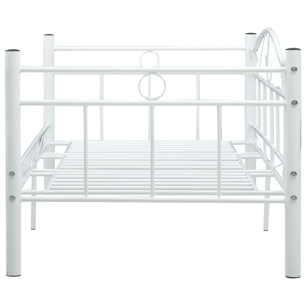 Okvir za dnevni ležaj bijeli metalni 90 x 200 cm