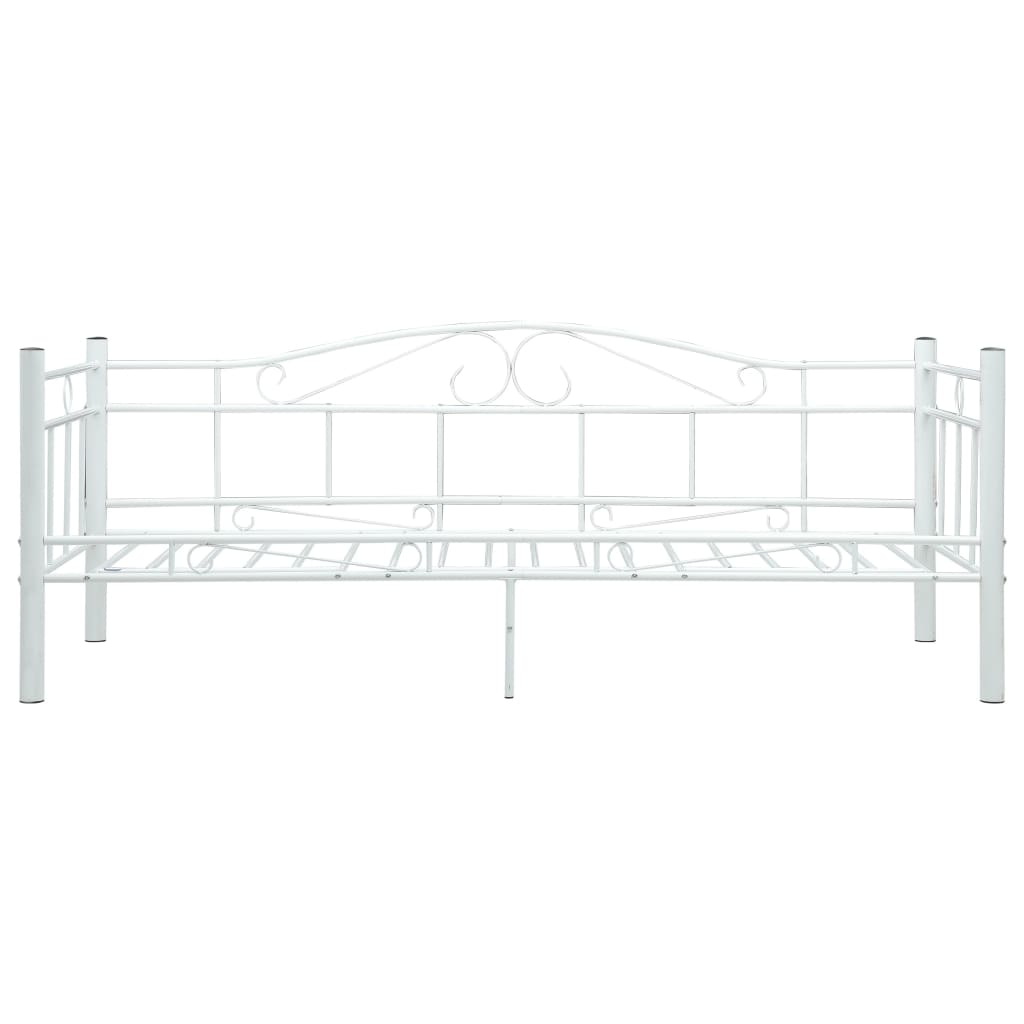 Okvir za dnevni ležaj bijeli metalni 90 x 200 cm
