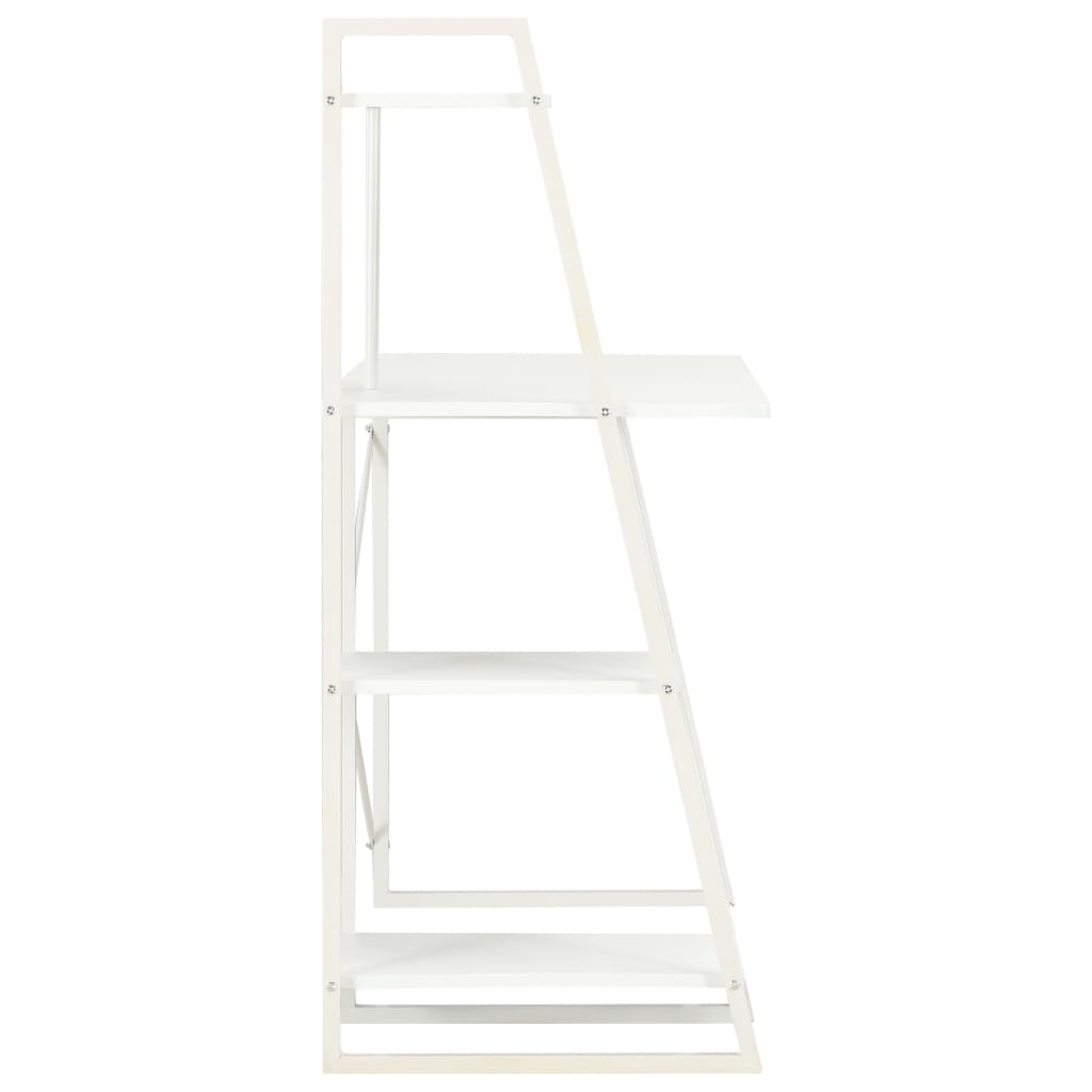 Radni stol s policama bijeli 102 x 50 x 117 cm