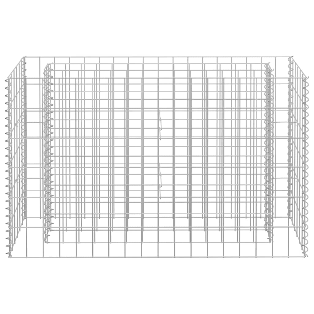 Gabionska sadilica od pocinčanog čelika 90 x 30 x 60 cm
