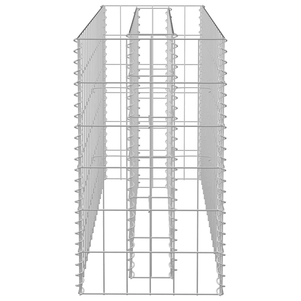 Gabionska sadilica od pocinčanog čelika 90 x 30 x 60 cm