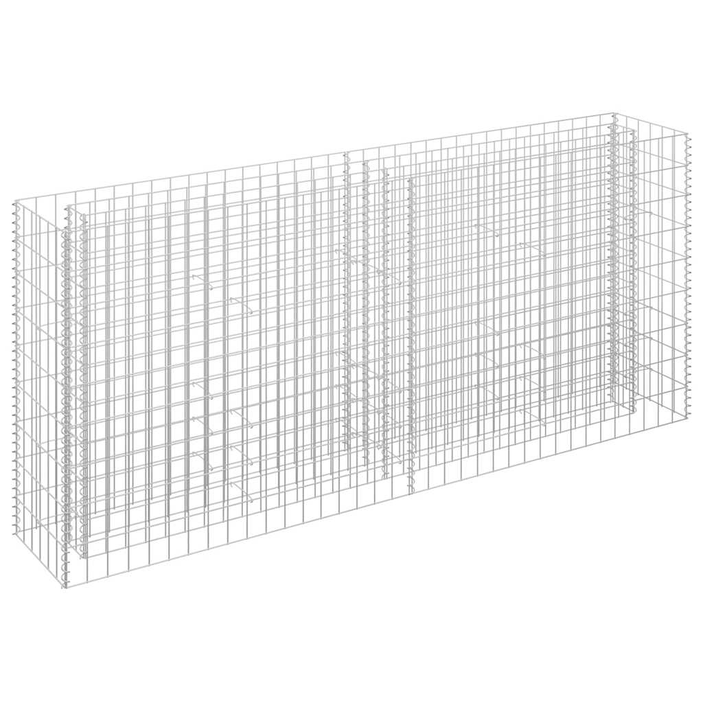 Gabionska sadilica od pocinčanog čelika 180 x 30 x 90 cm