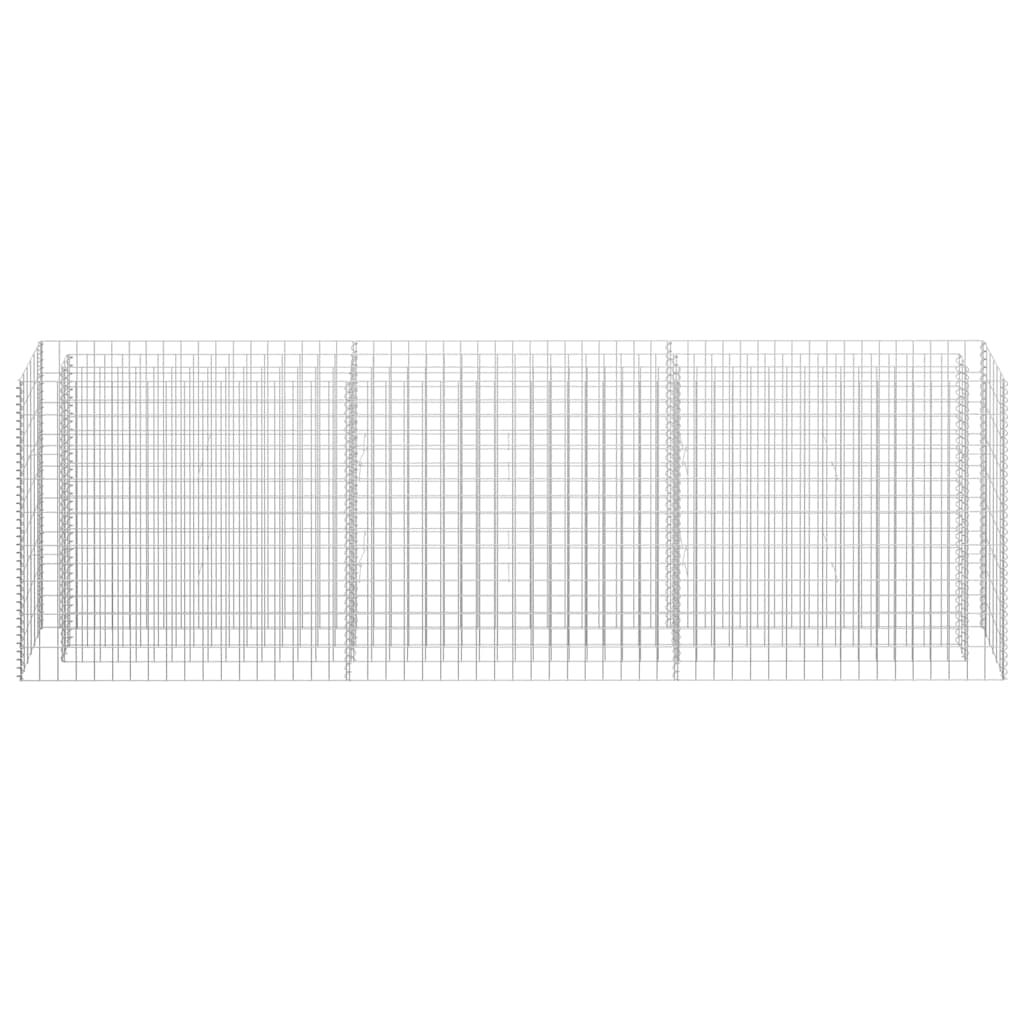 Gabionska sadilica od pocinčanog čelika 270 x 30 x 90 cm