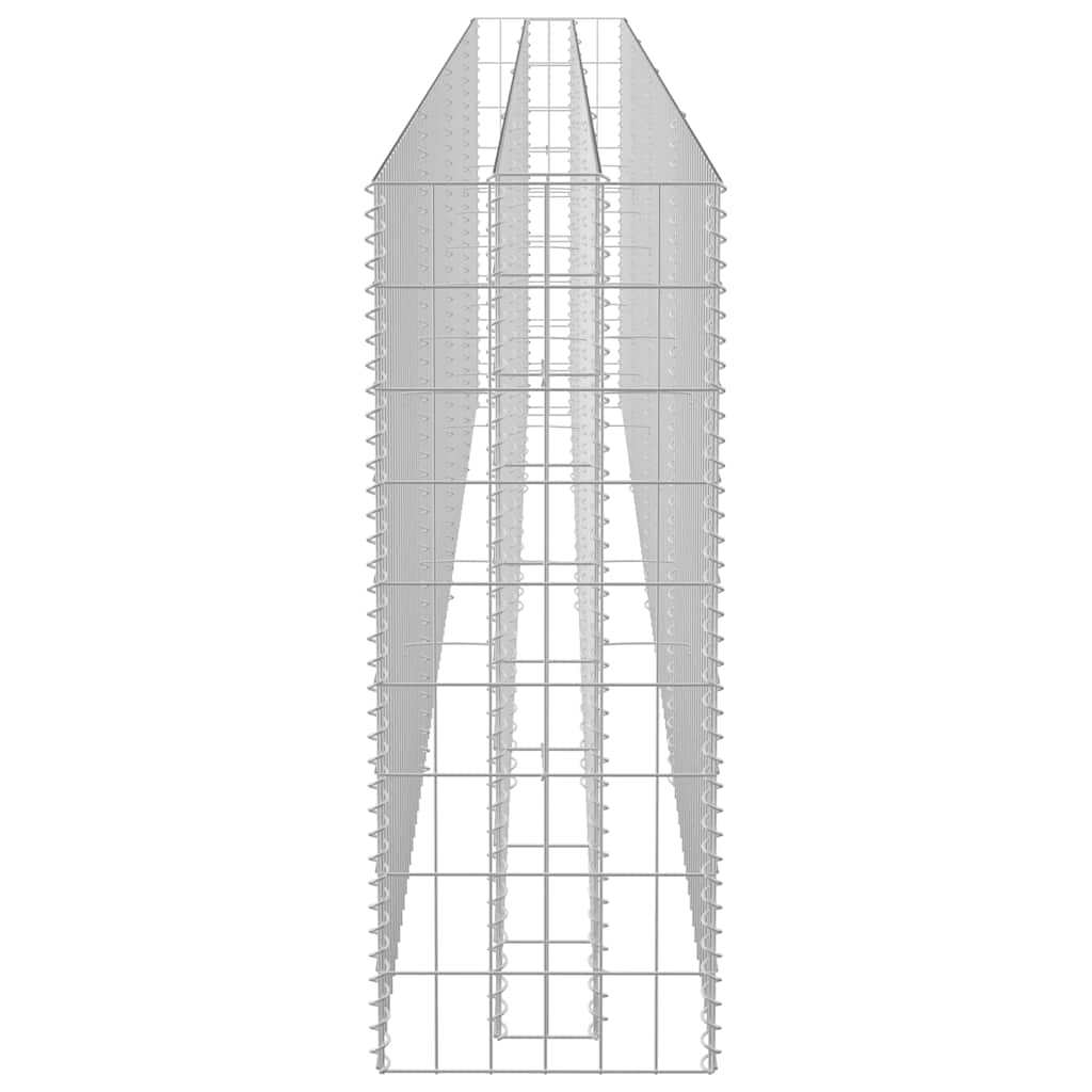 Gabionska sadilica od pocinčanog čelika 360 x 30 x 90 cm