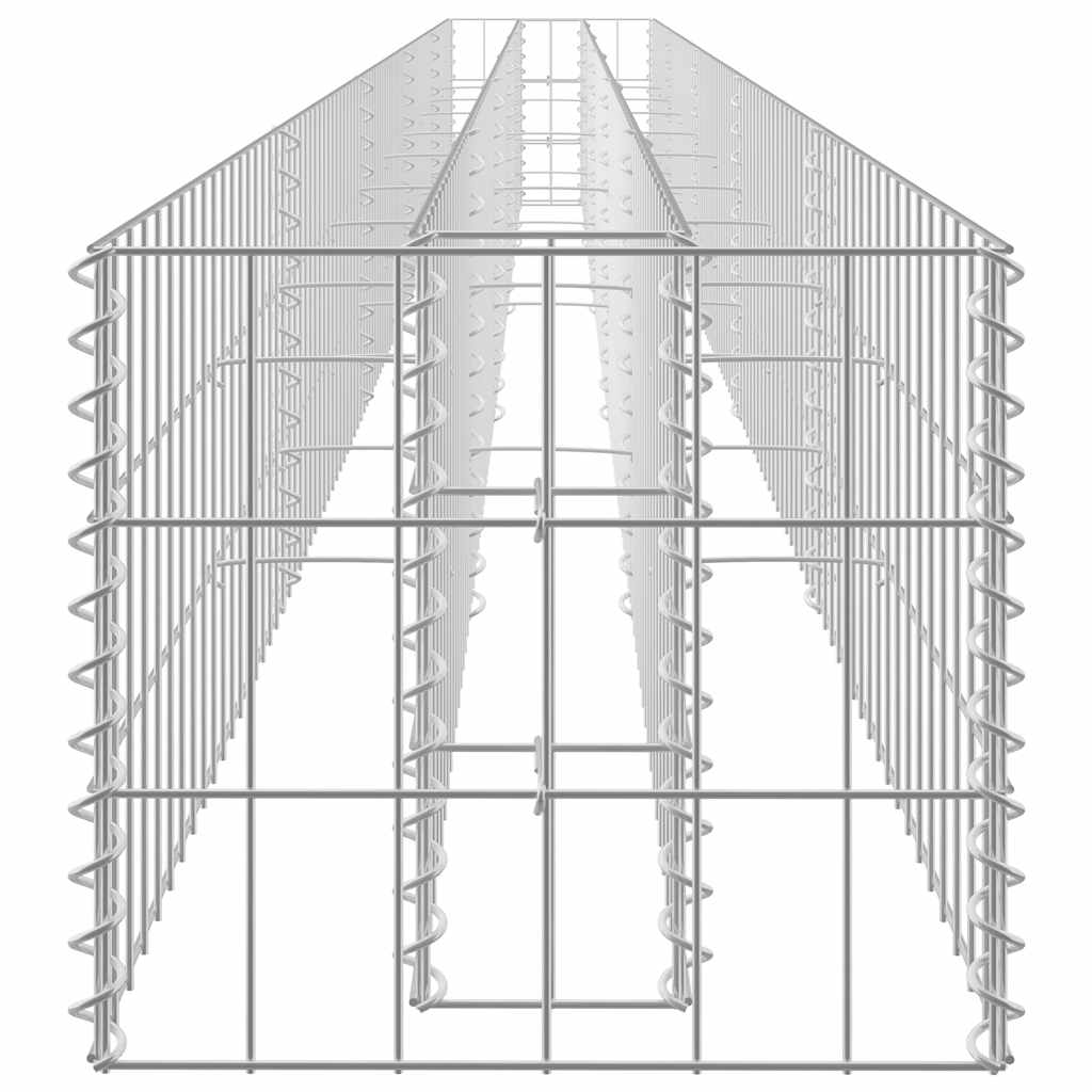 Gabionska sadilica od pocinčanog čelika 450 x 30 x 30 cm