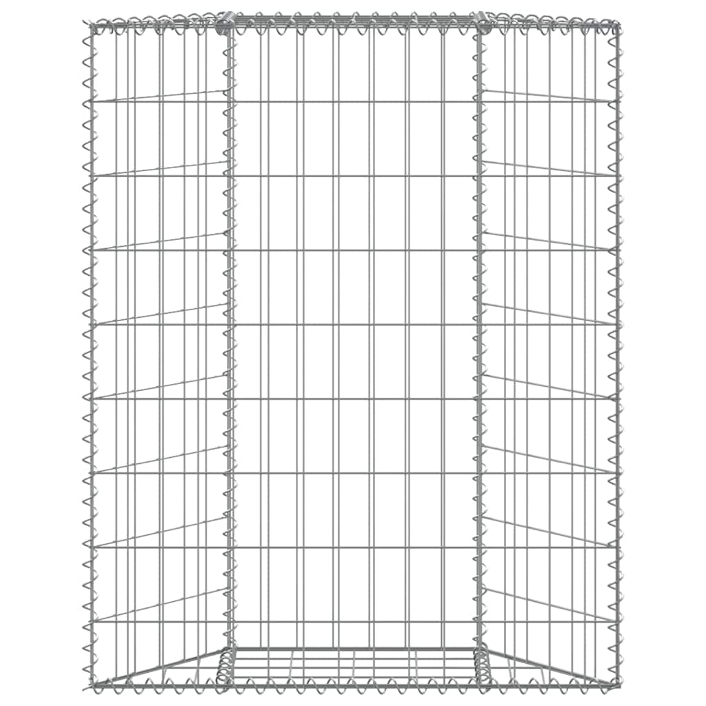 Trapezna gabionska gredica od pocinčanog čelika 80x20x100 cm