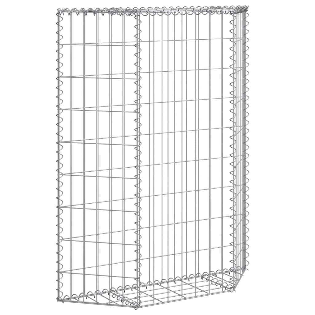 Trapezna gabionska gredica od pocinčanog čelika 80x20x100 cm