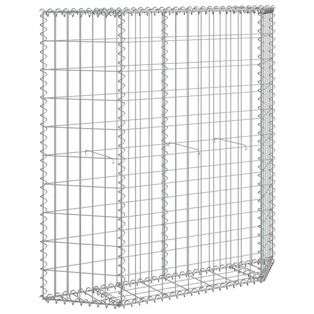 Trapezna gabionska gredica od pocinčanog čelika 100x20x100 cm
