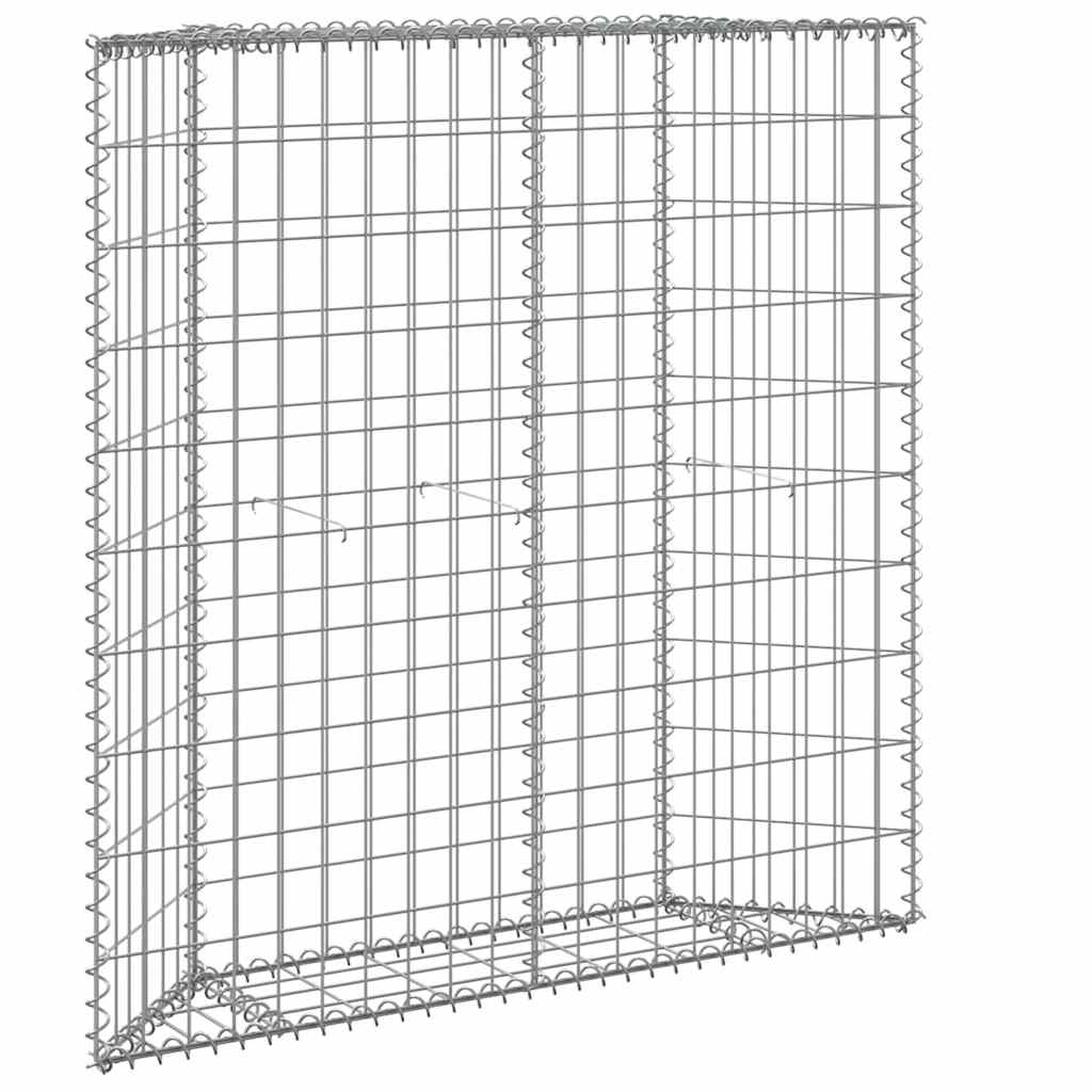 Trapezna gabionska gredica od pocinčanog čelika 100x20x100 cm