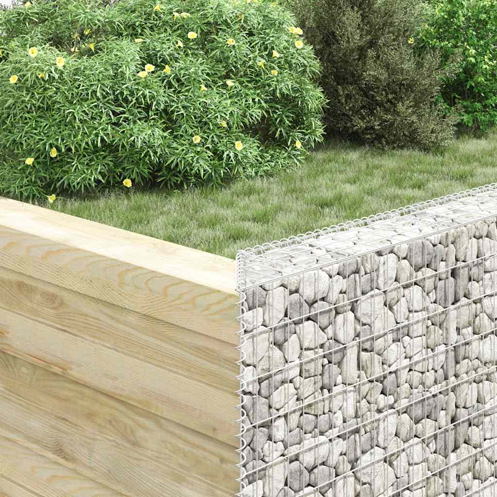Trapezna gabionska gredica od pocinčanog čelika 150x20x100 cm