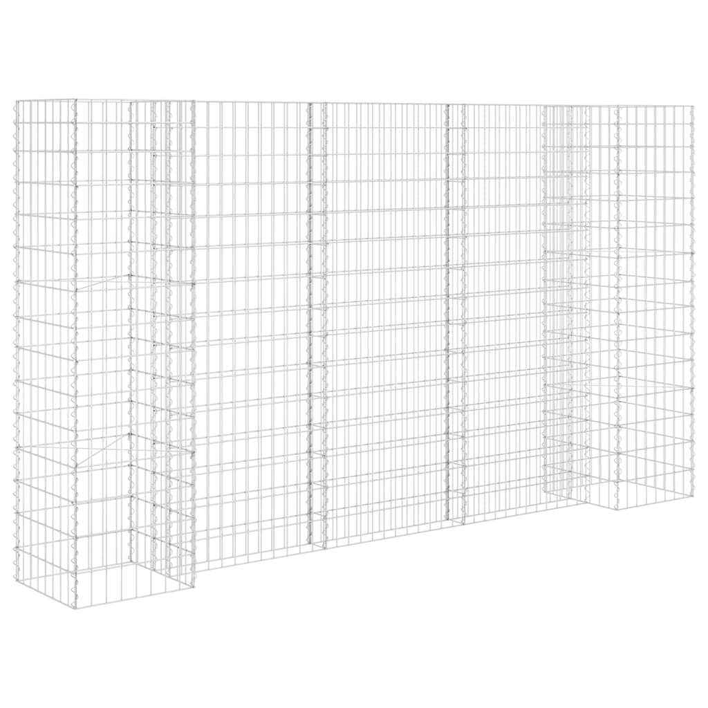 Gabionska sadilica u H-obliku od čelične žice 260 x 40 x 150 cm