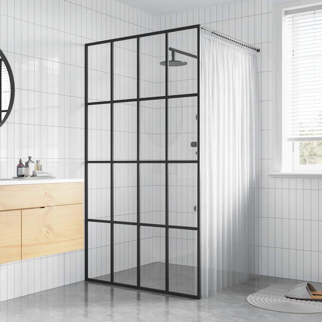Pregrada za tuširanje od prozirnog kaljenog stakla 80 x 195 cm