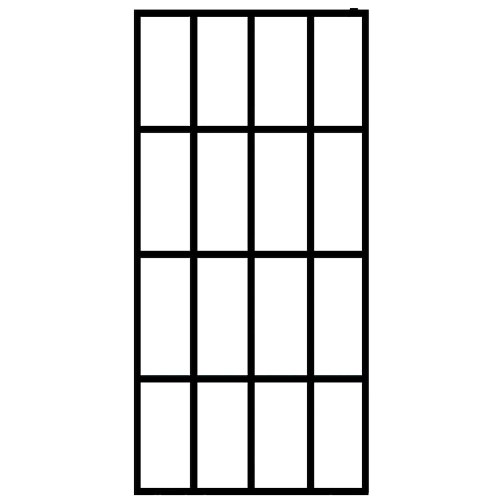 Pregrada za tuširanje od prozirnog kaljenog stakla 90 x 195 cm