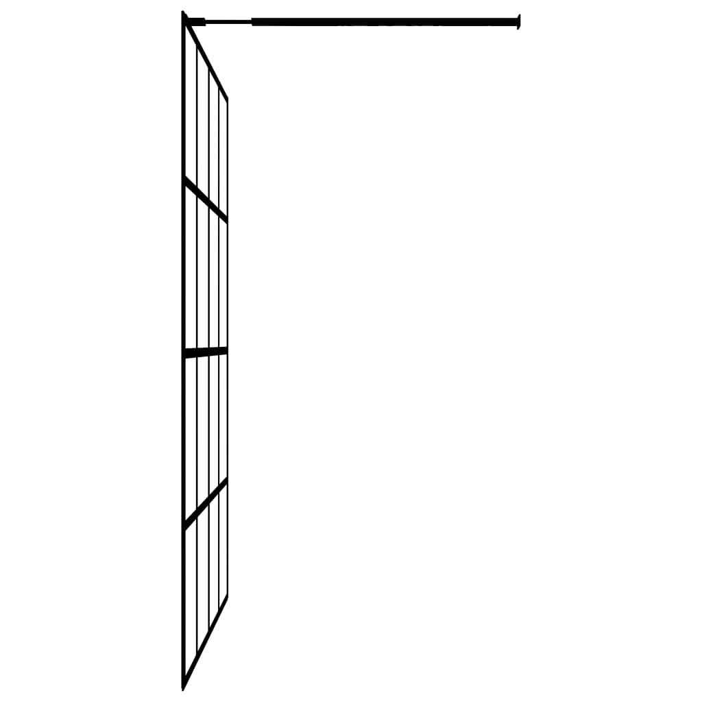 Pregrada za tuširanje od mutnog kaljenog stakla 140 x 195 cm