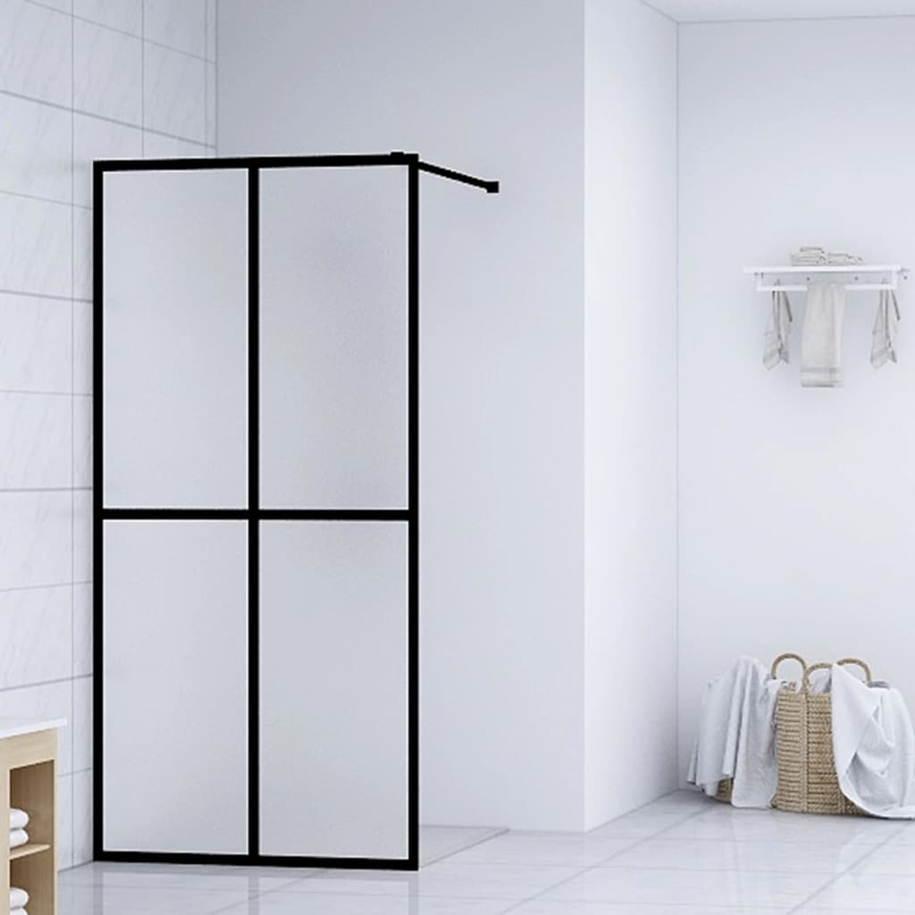 Pregrada za tuširanje od mutnog kaljenog stakla 140 x 195 cm