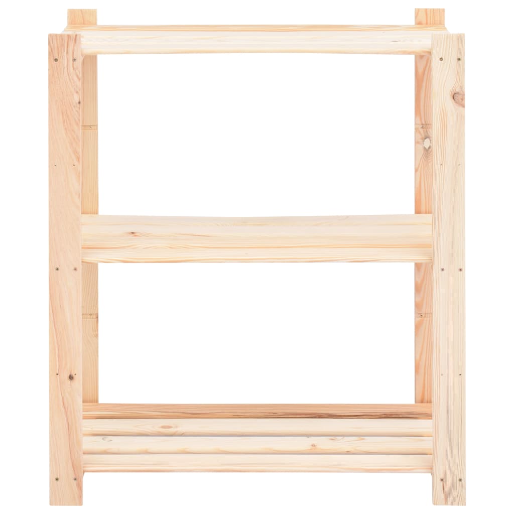Stalak za pohranu s 3 razine 80x38x90 cm od borovine 150 kg