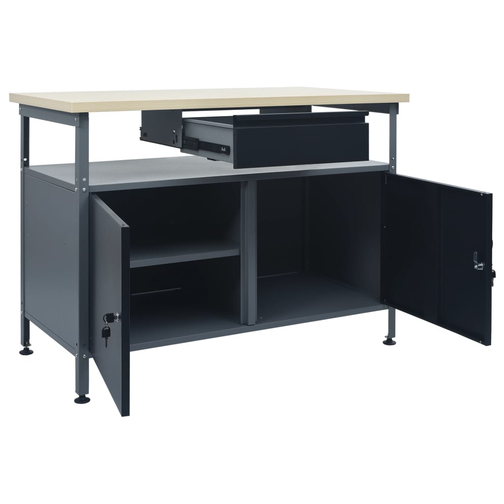 Radni stol crni 120 x 60 x 85 cm čelični