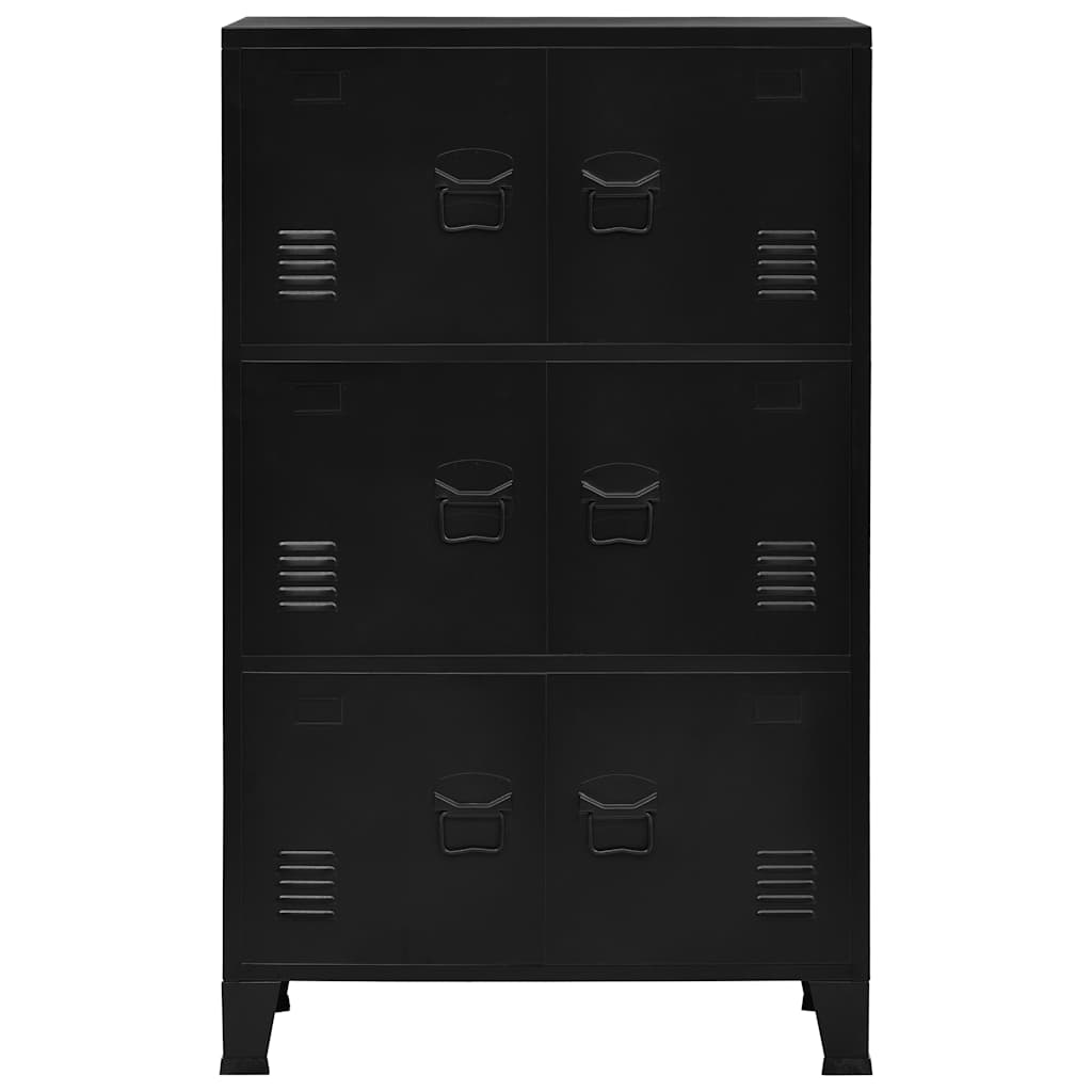 Industrijski sanduk za pohranu crni 75 x 40 x 120 cm čelični