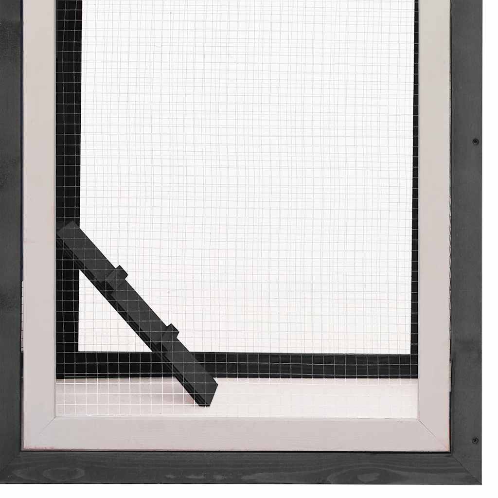 Kavez za kokoši sivi 170x81x110 cm masivna borovina i jelovina