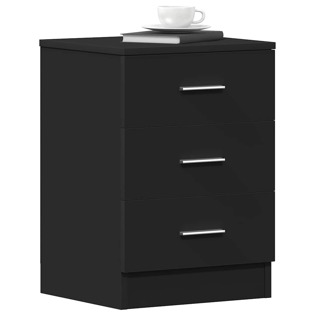 Noćni ormarići 2 kom crni 38 x 35 x 56 cm od konstruiranog drva