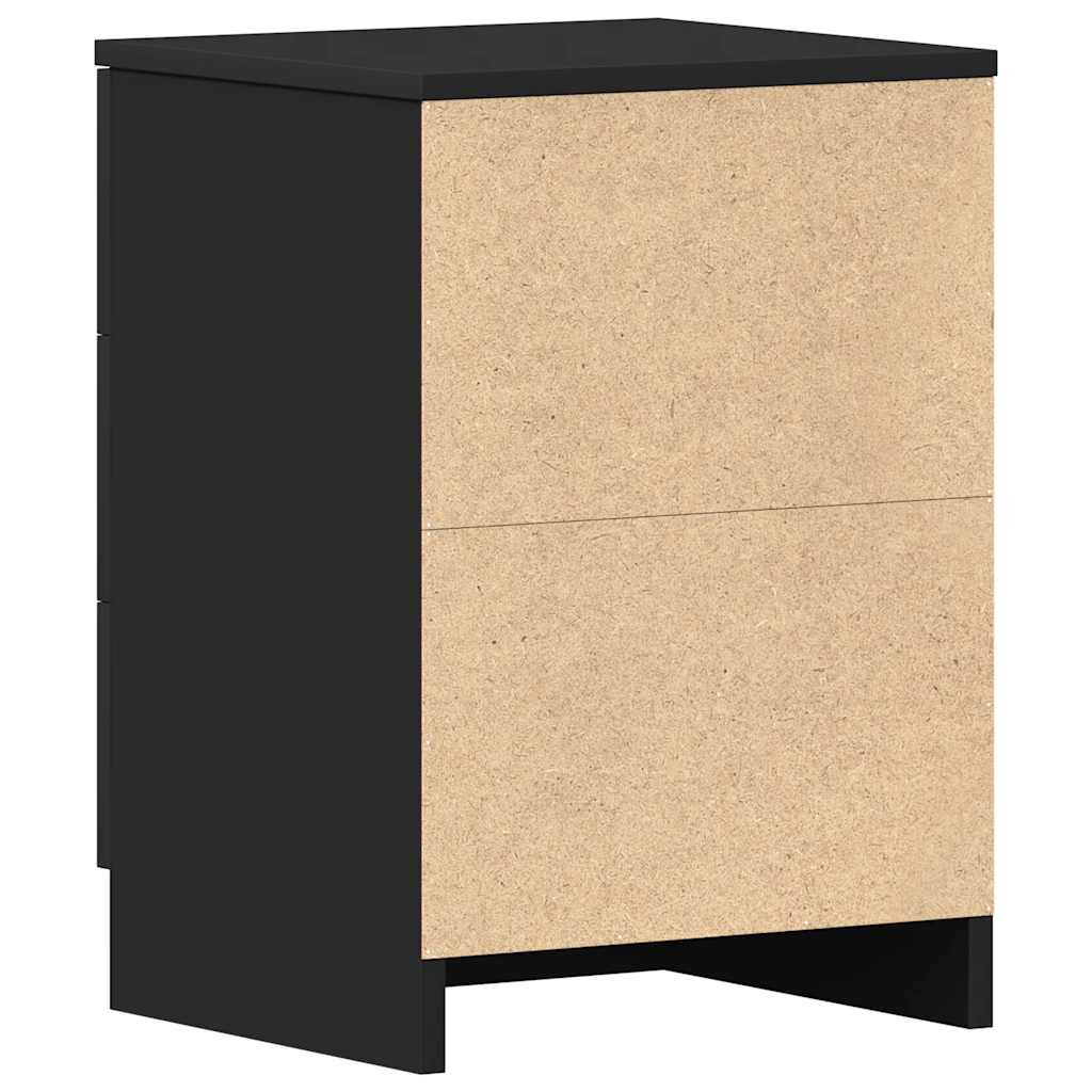 Noćni ormarići 2 kom crni 38 x 35 x 56 cm od konstruiranog drva