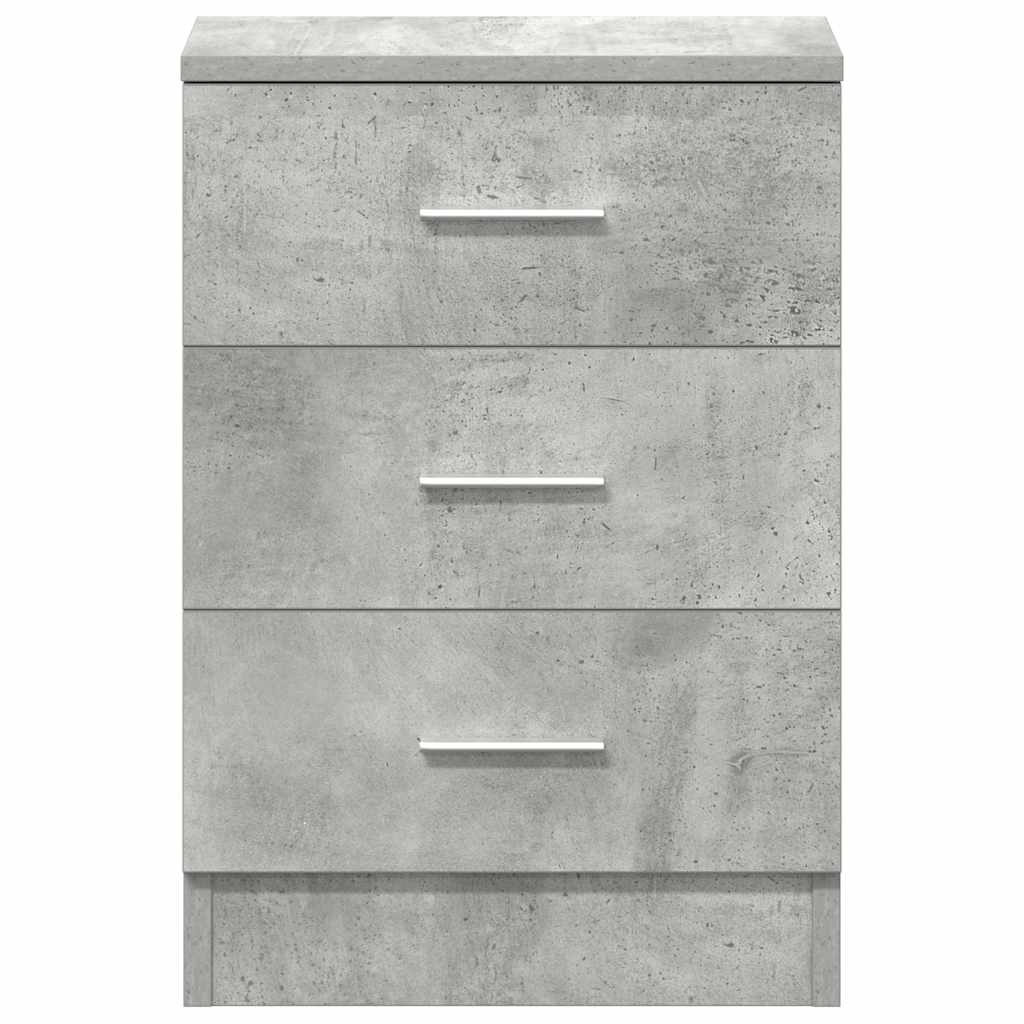 Noćni ormarići 2 kom boja betona 38x35x56 cm konstruirano drvo
