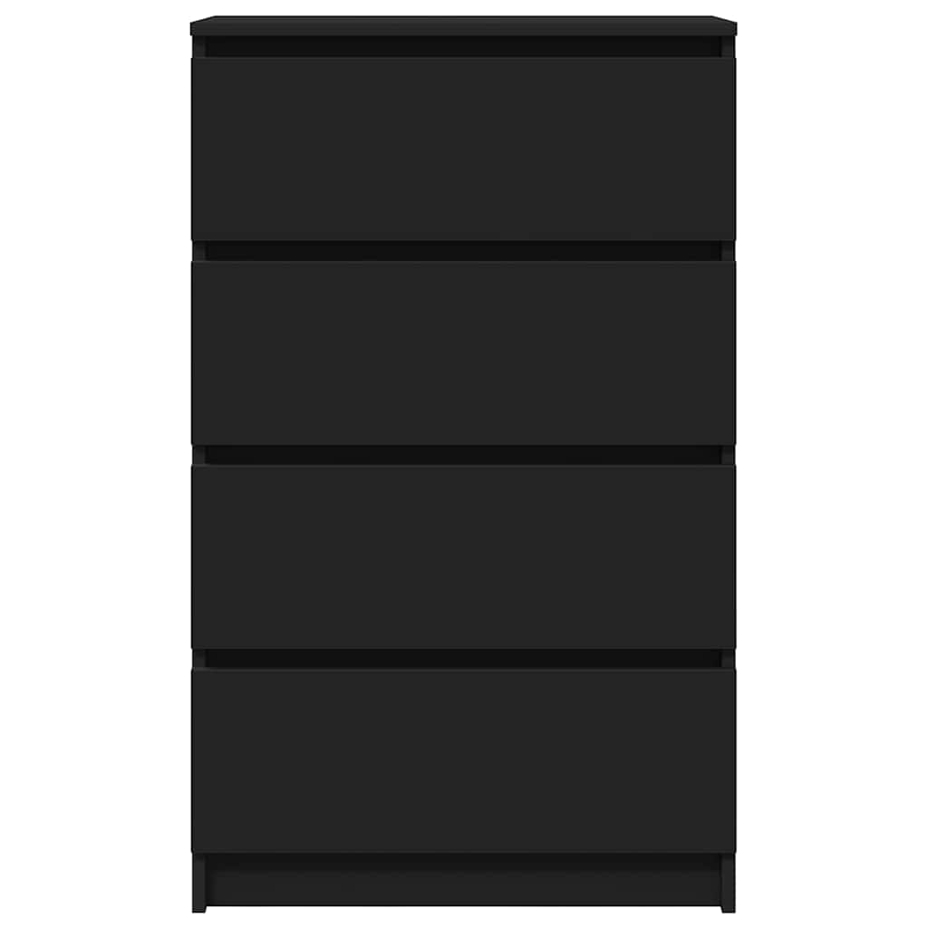 Komoda crna 60 x 35 x 98,5 cm od konstruiranog drva