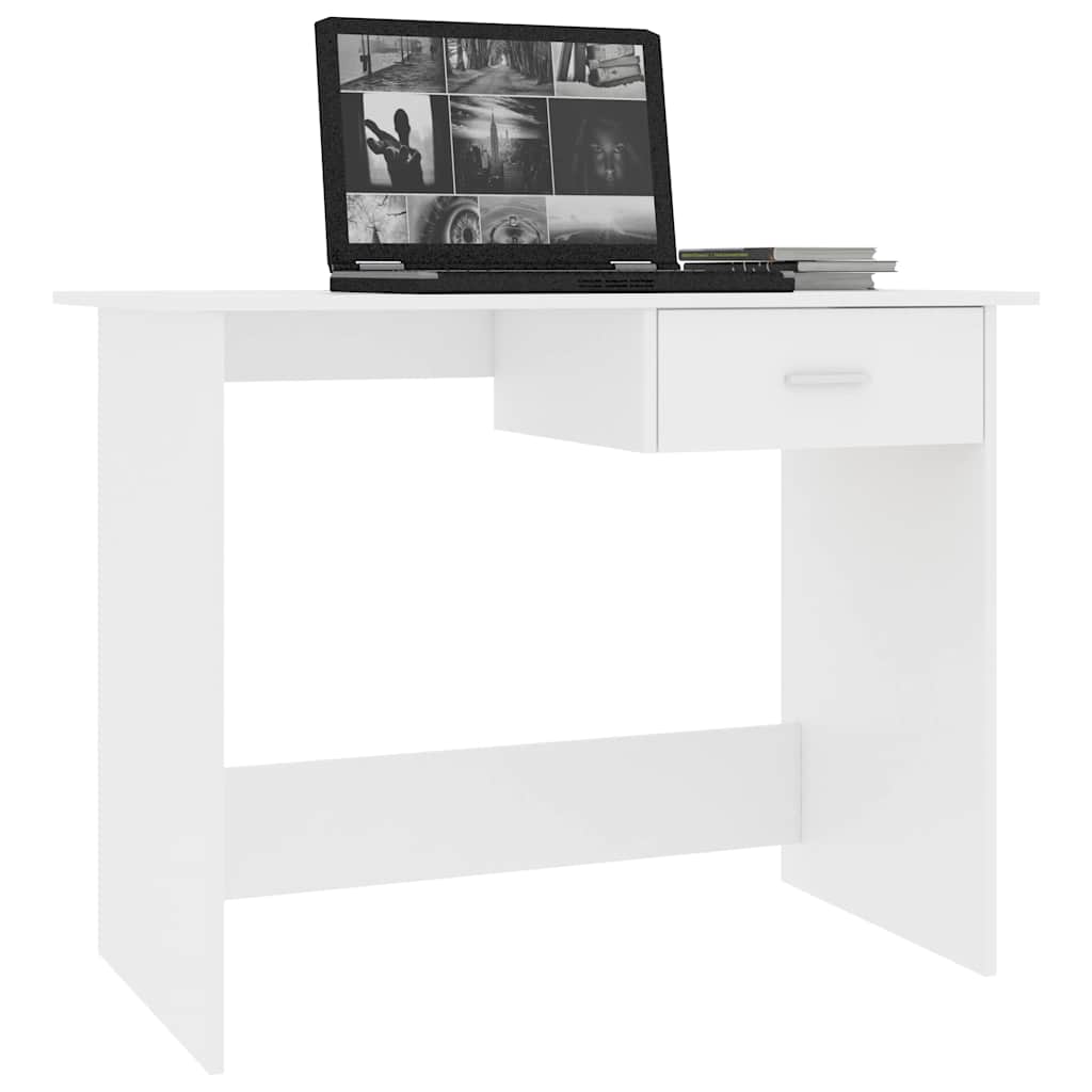 Radni stol bijeli 100 x 50 x 76 cm od konstruiranog drva