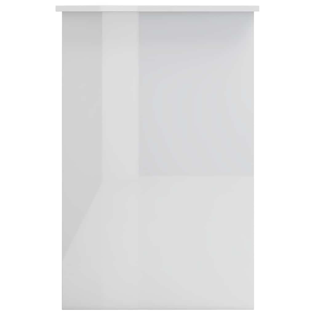 Radni stol visoki sjaj bijeli 100x50x76 cm konstruirano drvo
