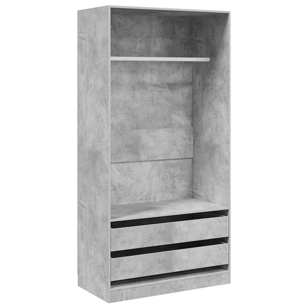 Ormar siva boja betona 100 x 50 x 200 cm od konstruiranog drva