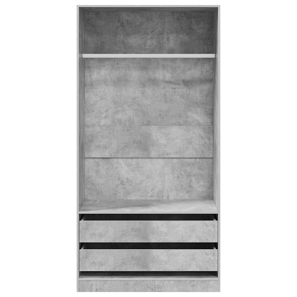 Ormar siva boja betona 100 x 50 x 200 cm od konstruiranog drva