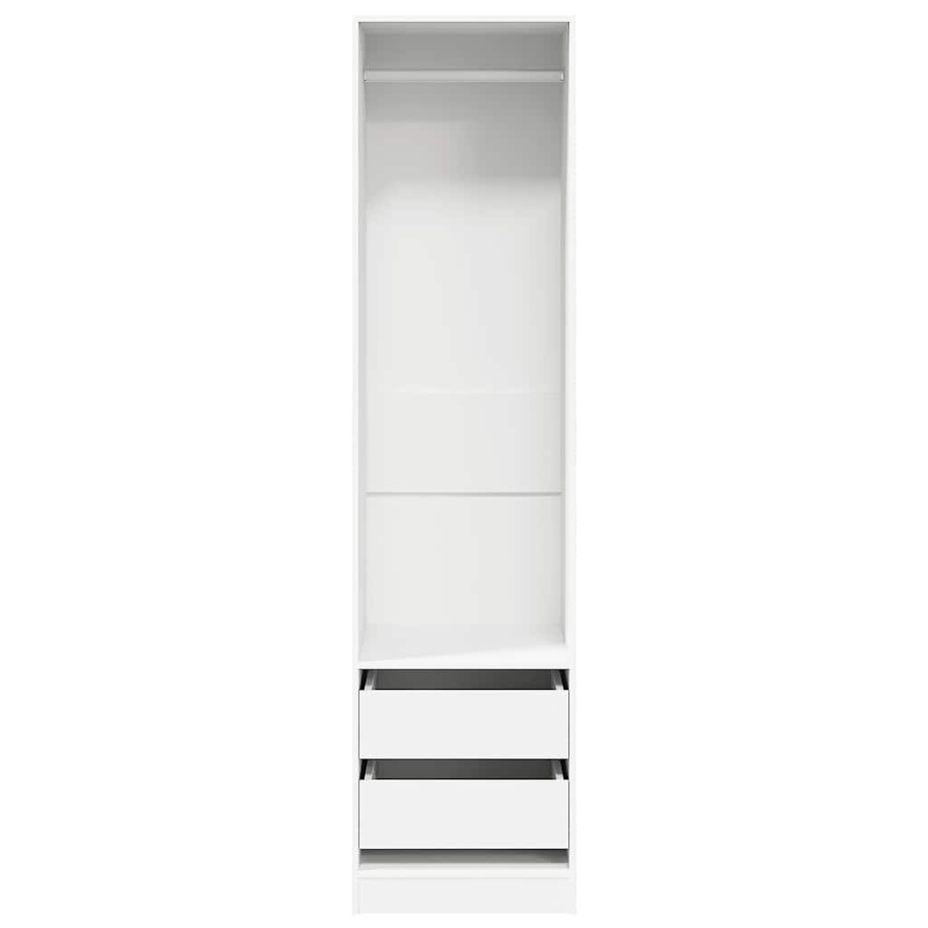 Ormar s ladicama bijeli 50 x 50 x 200 cm od konstruiranog drva