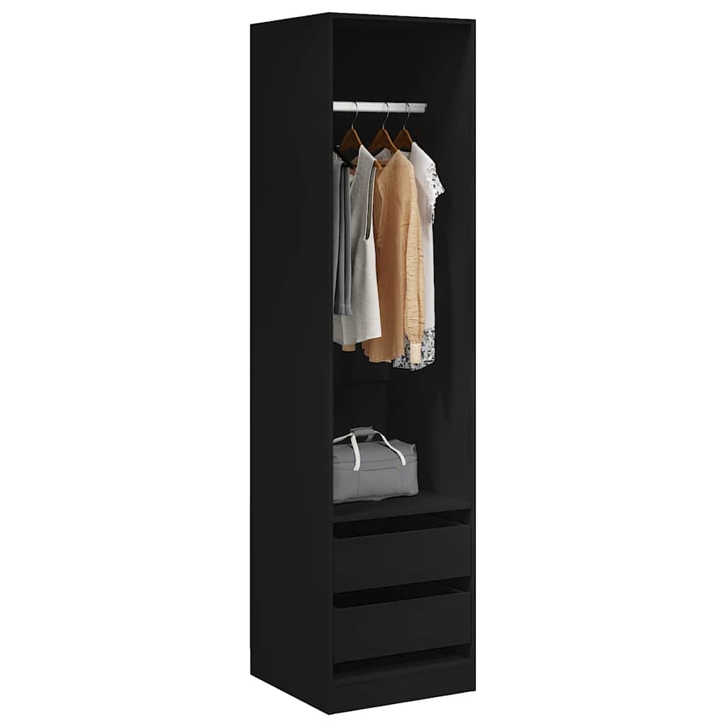 Ormar s ladicama crni 50 x 50 x 200 cm od konstruiranog drva
