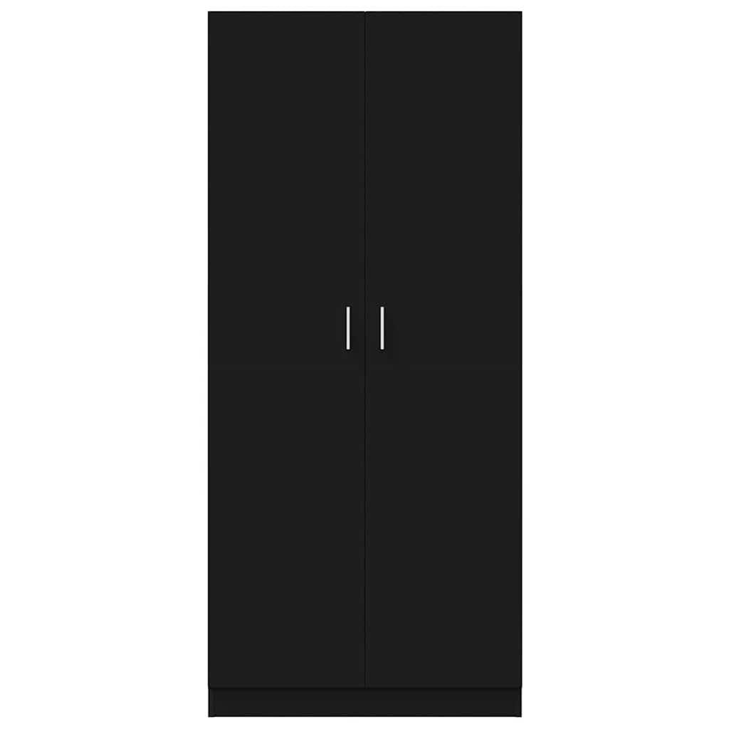 Ormar crni 80 x 52 x 180 cm od konstruiranog drva