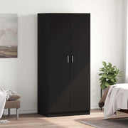 Ormar crni 80 x 52 x 180 cm od konstruiranog drva