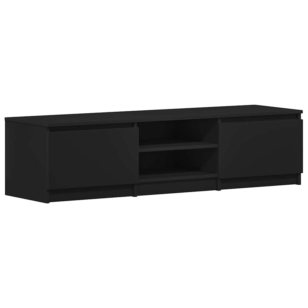 TV ormarić crni 140 x 40 x 35,5 cm od konstruiranog drva