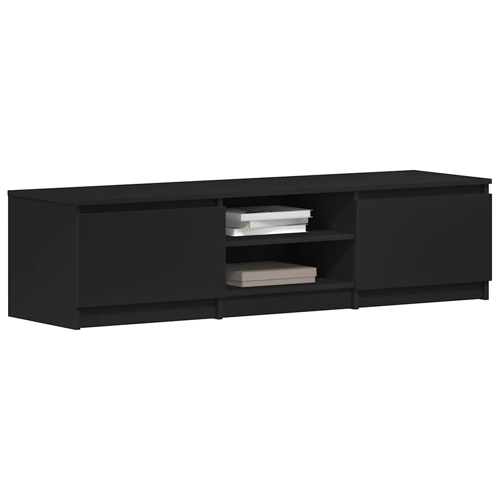 TV ormarić crni 140 x 40 x 35,5 cm od konstruiranog drva