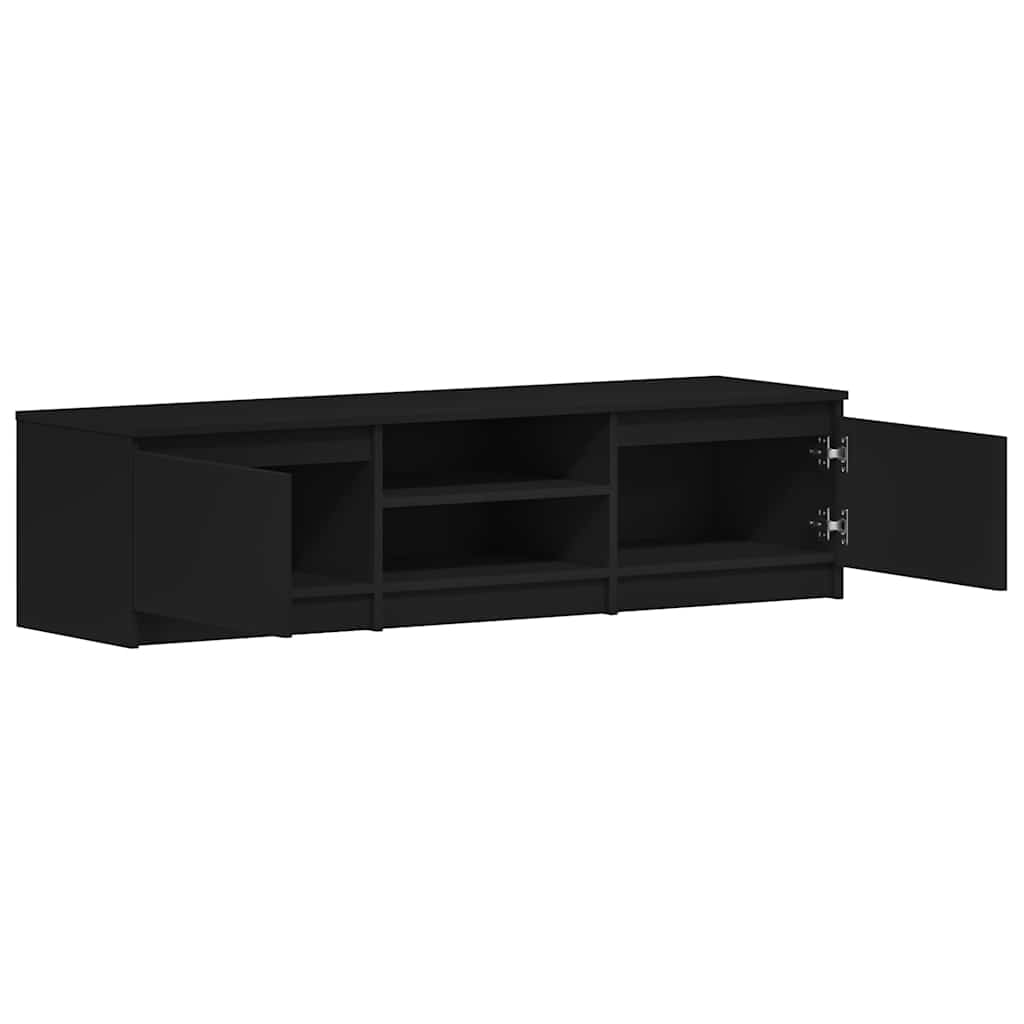 TV ormarić crni 140 x 40 x 35,5 cm od konstruiranog drva