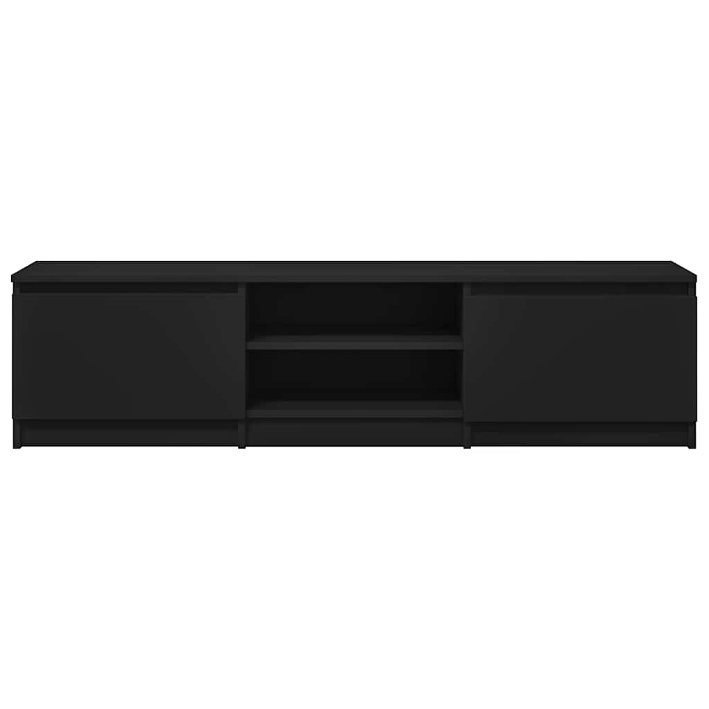 TV ormarić crni 140 x 40 x 35,5 cm od konstruiranog drva