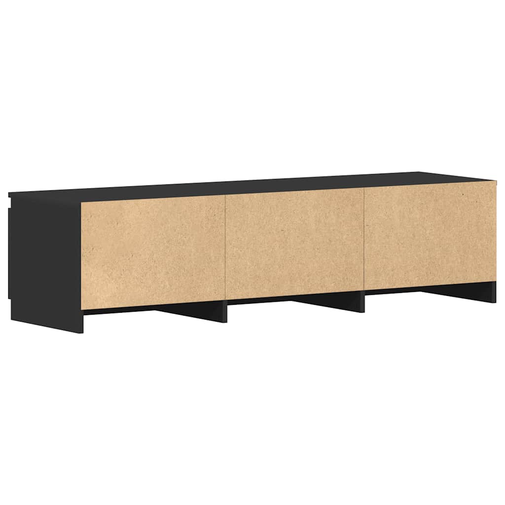TV ormarić crni 140 x 40 x 35,5 cm od konstruiranog drva