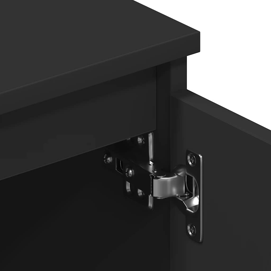 TV ormarić crni 140 x 40 x 35,5 cm od konstruiranog drva