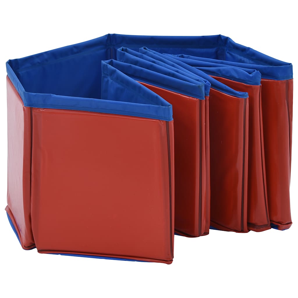 Sklopivi bazen za pse crveni 80 x 20 cm PVC