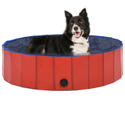 Sklopivi bazen za pse crveni 120 x 30 cm PVC