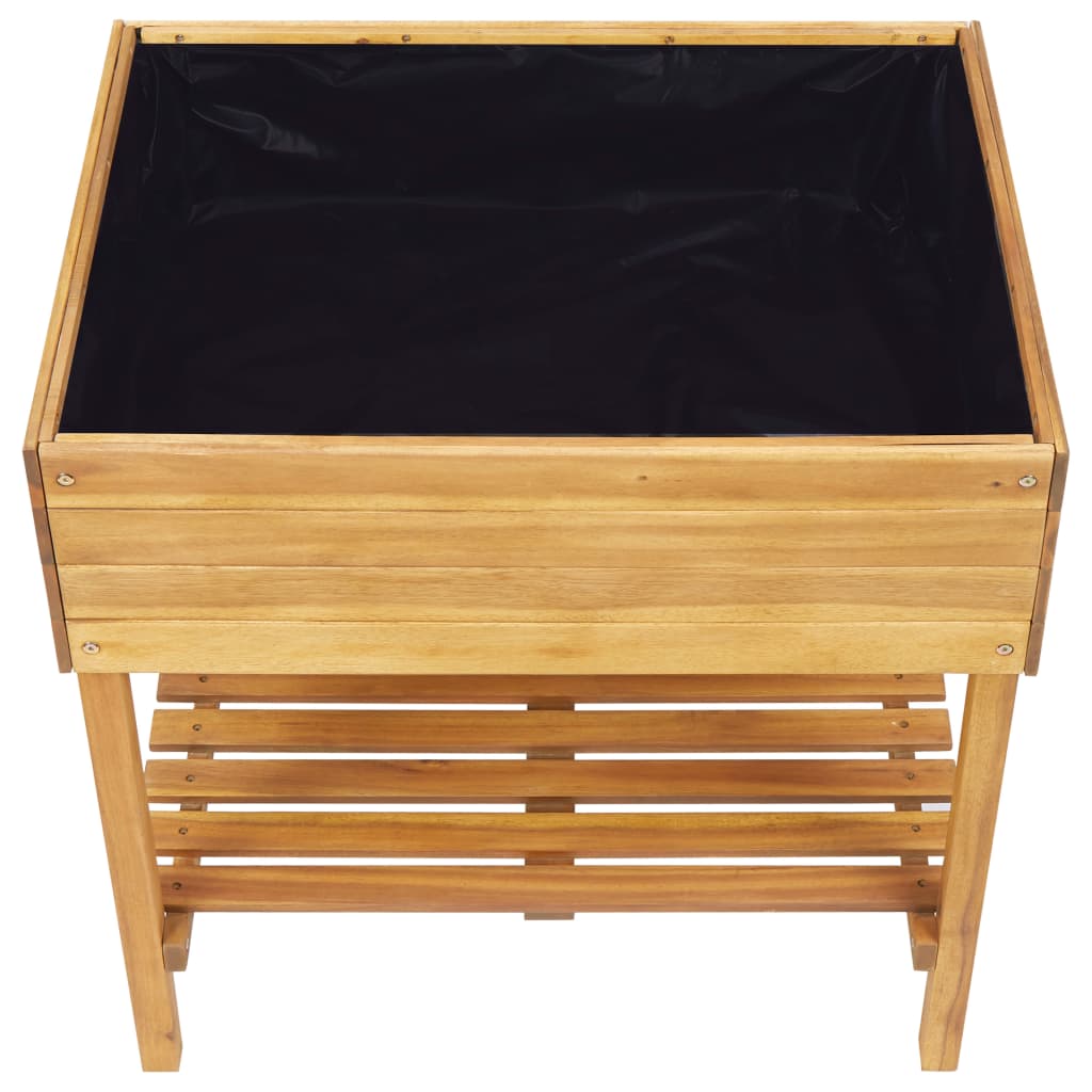Povišena vrtna sadilica 78,5x58,5x78,5 cm od bagremovog drva